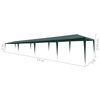 vidaXL Partytält PE 3x12 m grön