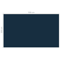 vidaXL Värmeduk för pool PE 500x300 cm svart och blå