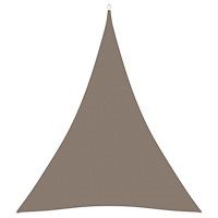 vidaXL Solsegel oxfordtyg trekantigt 5x7x7 m taupe