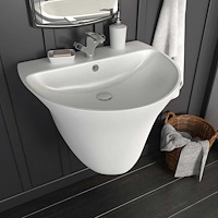 vidaXL Handfat Vit 56 x 48 x 42 cm Glaserad keramik