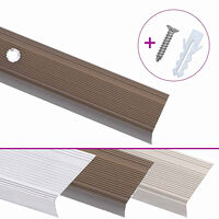 vidaXL Trappnosar i L-form 5 st aluminium 90 cm brun