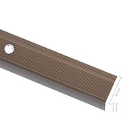 vidaXL Trappnosar i L-form 5 st aluminium 90 cm brun