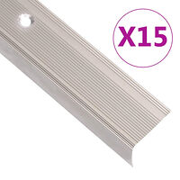 vidaXL Trappnosar i L-form 15 st aluminium 100 cm champagne