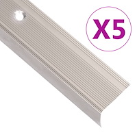 vidaXL L-formade halkskydd för trapp 10 st aluminium 67 cm champagne