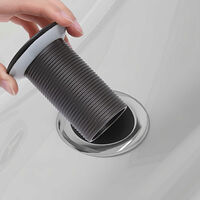 vidaXL Pop-up bottenventil utan överflödesfunktion grå 6,4x6,4x9,1 cm