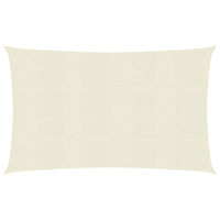 vidaXL Solsegel 160 g/m² gräddvit 6x8 m HDPE