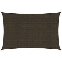 vidaXL Solsegel 160 g/m² brun 3x6 m HDPE