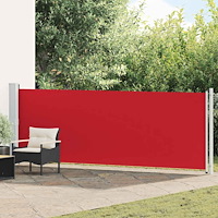 vidaXL Infällbar sidomarkis 140x600 cm röd
