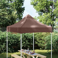 vidaXL Tak till partytält 2x2 m brun 270 g/m²