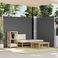vidaXL Infällbar sidomarkis 180x600 cm antracit