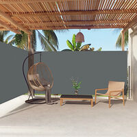 vidaXL Infällbar sidomarkis 180x600 cm antracit