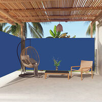 vidaXL Infällbar sidomarkis 180x600 cm blå