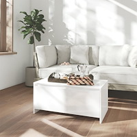 vidaXL Soffbord vit högglans 90x50x41,5 cm konstruerat trä