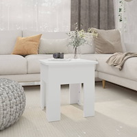 vidaXL Soffbord vit 40x40x42 cm konstruerat trä