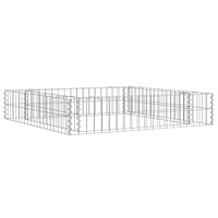vidaXL Planteringsgabion upphöjd galvaniserat stål 100x100x20 cm