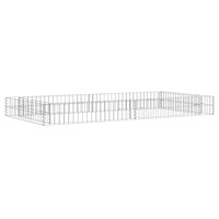 vidaXL Planteringsgabion upphöjd galvaniserat stål 200x100x20 cm