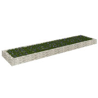 vidaXL Planteringsgabion upphöjd galvaniserat stål 400x100x20 cm