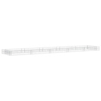 vidaXL Planteringsgabion upphöjd galvaniserat stål 500x100x20 cm
