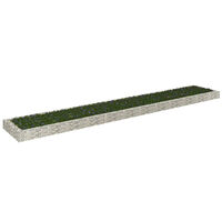 vidaXL Planteringsgabion upphöjd galvaniserat stål 600x100x20 cm