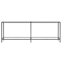 vidaXL Konsolbord transparent 220x35x75,5 cm härdat glas