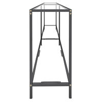 vidaXL Konsolbord transparent 220x35x75,5 cm härdat glas