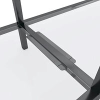 vidaXL Konsolbord transparent 220x35x75,5 cm härdat glas