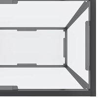 vidaXL Konsolbord transparent 220x35x75,5 cm härdat glas