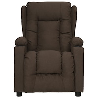 vidaXL Reclinerfåtölj mörkbrun tyg