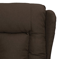 vidaXL Reclinerfåtölj mörkbrun tyg