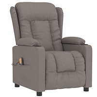 vidaXL Massagefåtölj taupe tyg