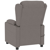 vidaXL Massagefåtölj taupe tyg
