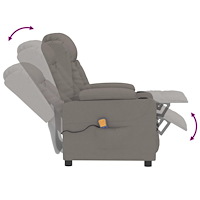 vidaXL Massagefåtölj taupe tyg