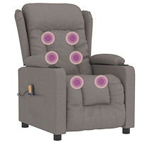 vidaXL Massagefåtölj taupe tyg