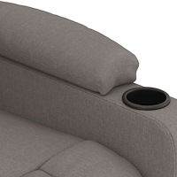 vidaXL Massagefåtölj taupe tyg