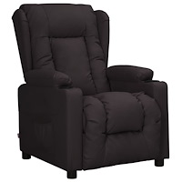 vidaXL Reclinerfåtölj svart konstläder