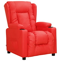 vidaXL Reclinerfåtölj röd konstläder