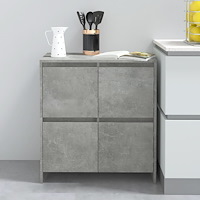 vidaXL Skänk betonggrå 70x41x75 cm konstruerat trä