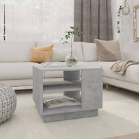 vidaXL Soffbord betonggrå 55x55x43 cm konstruerat trä