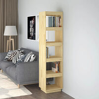 vidaXL Bokhylla/rumsavdelare 40x35x167 cm massiv furu