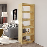 vidaXL Bokhylla/rumsavdelare 60x35x167 cm massiv furu