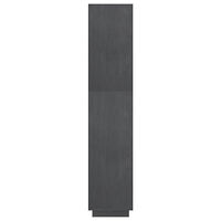 vidaXL Bokhylla/Rumsavdelare grå 60x35x167 cm massiv furu