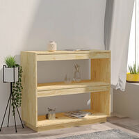 vidaXL Bokhylla 80x35x71 cm massiv furu