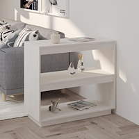 vidaXL Bokhylla vit 80x35x71 cm massiv furu