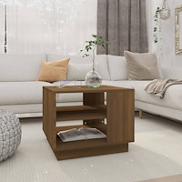 vidaXL Soffbord brun ek 55x55x43 cm konstruerat trä