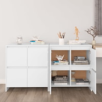 vidaXL Skänkar 2 st vit 70x41x75 cm konstruerat trä