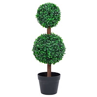 vidaXL Konstväxt buxbom bollformad med kruka 60 cm grön