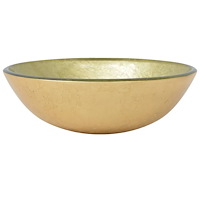 vidaXL Handfat med kran och tryckavlopp guld härdat glas