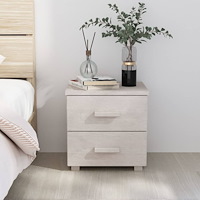 vidaXL Sängbord HAMAR vit 40x35x44,5 cm massiv furu