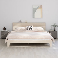 vidaXL Sängbord HAMAR 2 st ljusgrå 40x35x44,5cm massivt trä