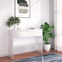 vidaXL Konsolbord vit 100x35x76,5 cm konstruerat trä